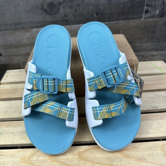 Chaco Kids Chillos Sport Sandals Polyester Size 4 Porcelain - Picture 2 of 6